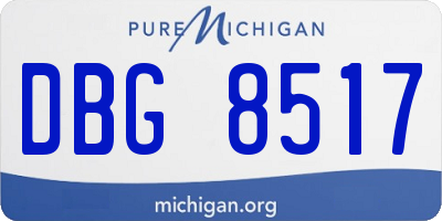 MI license plate DBG8517