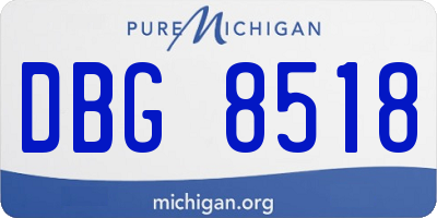 MI license plate DBG8518