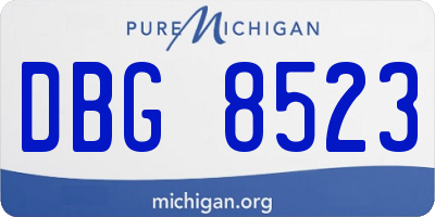 MI license plate DBG8523