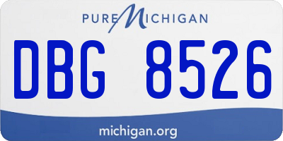 MI license plate DBG8526