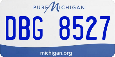 MI license plate DBG8527