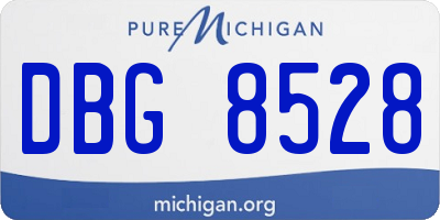 MI license plate DBG8528