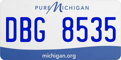 MI license plate DBG8535