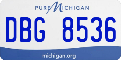 MI license plate DBG8536