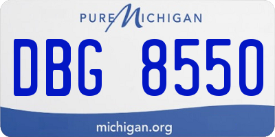 MI license plate DBG8550