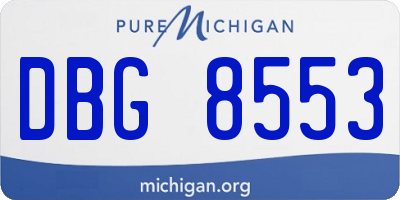 MI license plate DBG8553