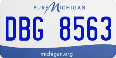 MI license plate DBG8563