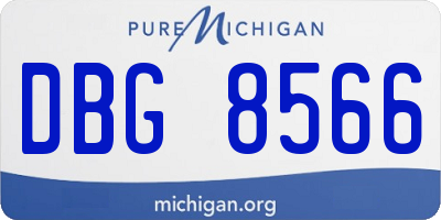 MI license plate DBG8566