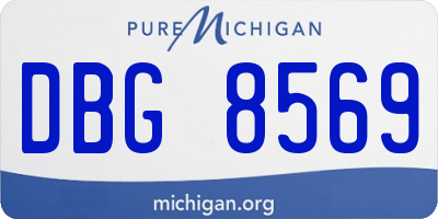 MI license plate DBG8569