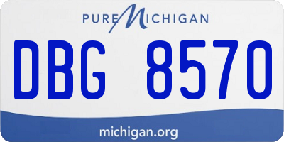 MI license plate DBG8570