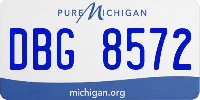 MI license plate DBG8572