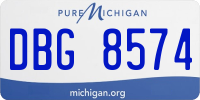 MI license plate DBG8574