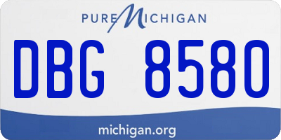 MI license plate DBG8580