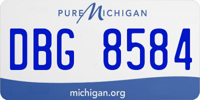 MI license plate DBG8584