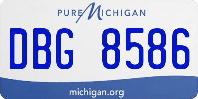 MI license plate DBG8586