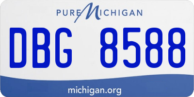 MI license plate DBG8588
