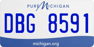 MI license plate DBG8591