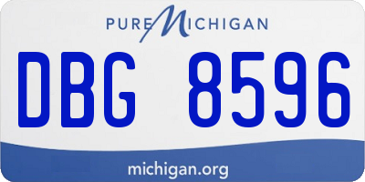 MI license plate DBG8596