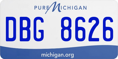 MI license plate DBG8626