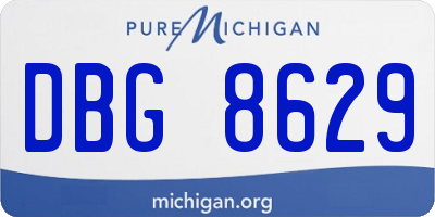 MI license plate DBG8629