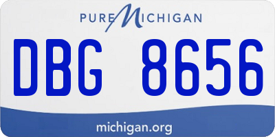 MI license plate DBG8656