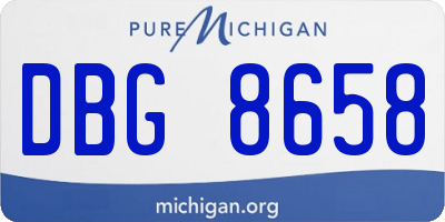 MI license plate DBG8658
