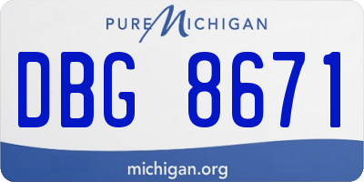 MI license plate DBG8671