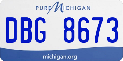 MI license plate DBG8673