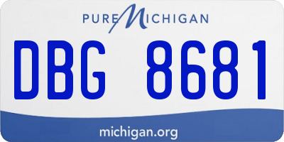 MI license plate DBG8681