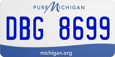 MI license plate DBG8699