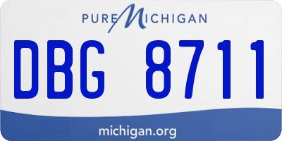 MI license plate DBG8711