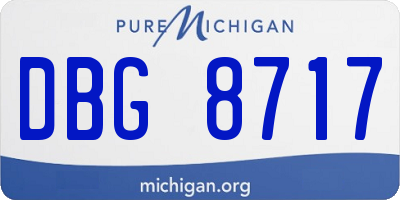 MI license plate DBG8717
