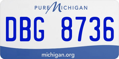 MI license plate DBG8736