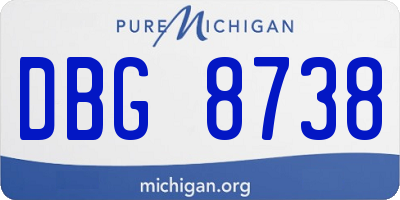 MI license plate DBG8738
