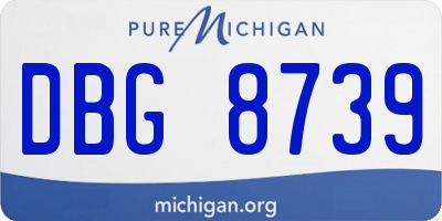 MI license plate DBG8739