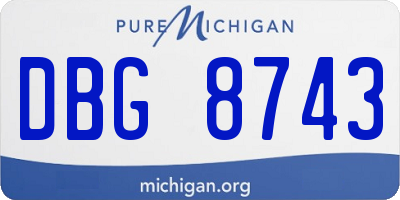 MI license plate DBG8743