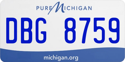 MI license plate DBG8759