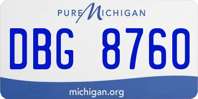 MI license plate DBG8760