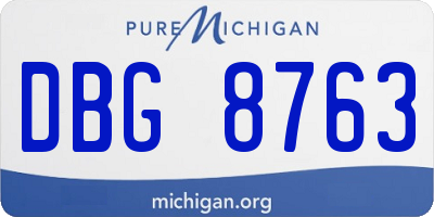 MI license plate DBG8763