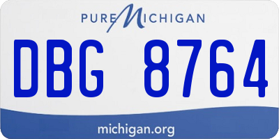 MI license plate DBG8764