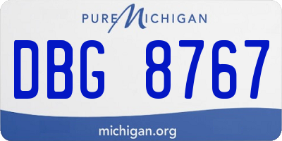 MI license plate DBG8767
