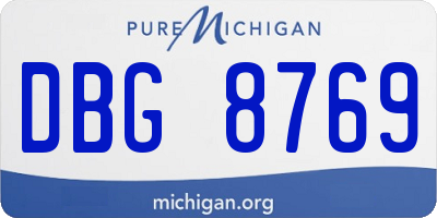 MI license plate DBG8769