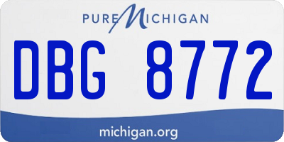 MI license plate DBG8772