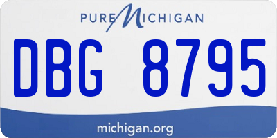 MI license plate DBG8795