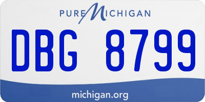 MI license plate DBG8799