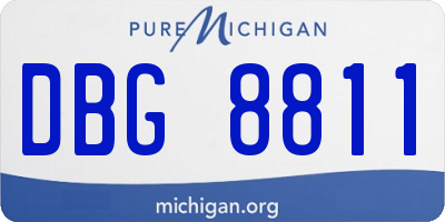 MI license plate DBG8811