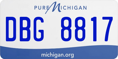 MI license plate DBG8817