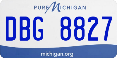 MI license plate DBG8827