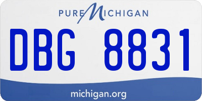MI license plate DBG8831