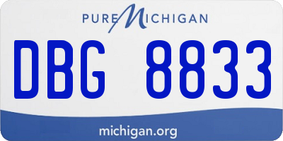 MI license plate DBG8833